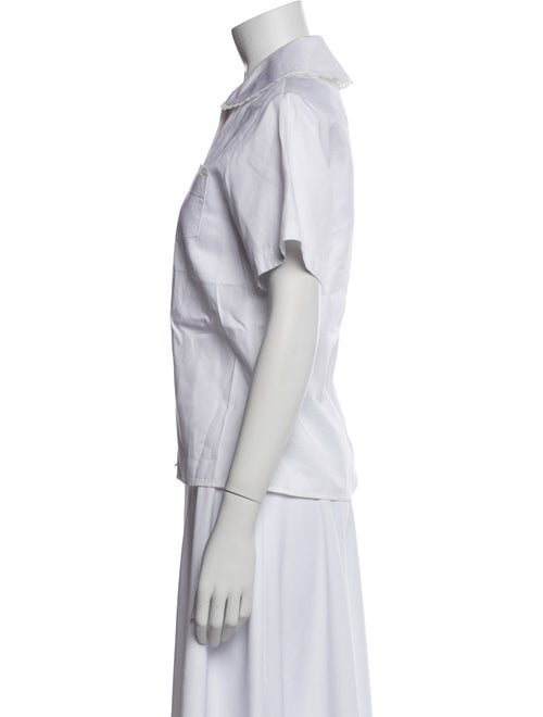 Sandy Liang Short Sleeve Button-Up Top