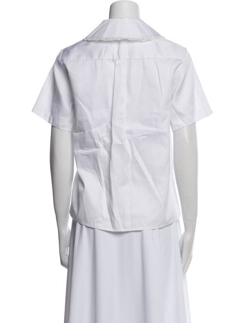 Sandy Liang Short Sleeve Button-Up Top