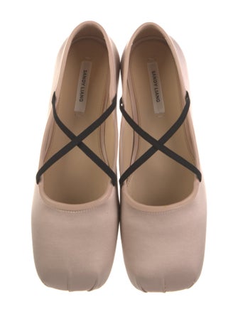 Sandy Liang Satin Mary Jane Flats