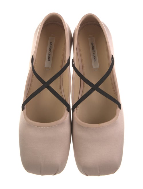 Sandy Liang Satin Mary Jane Flats