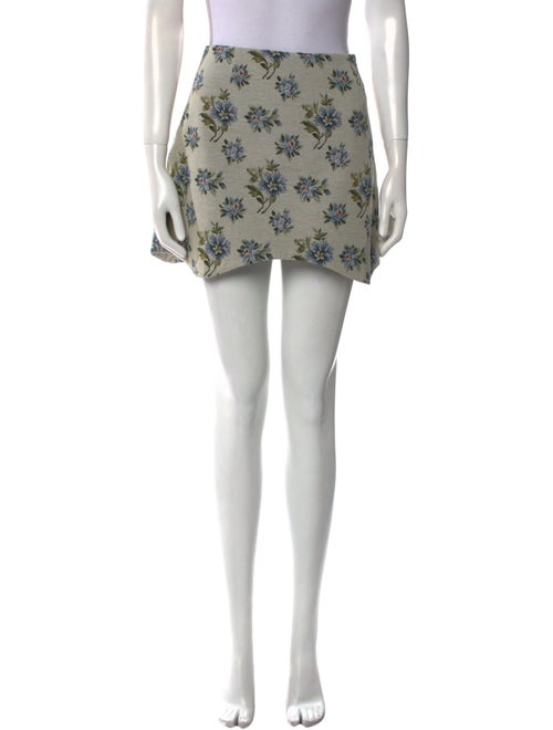 Sandy Liang Floral Print Mini Skirt