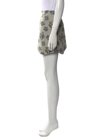 Sandy Liang Floral Print Mini Skirt
