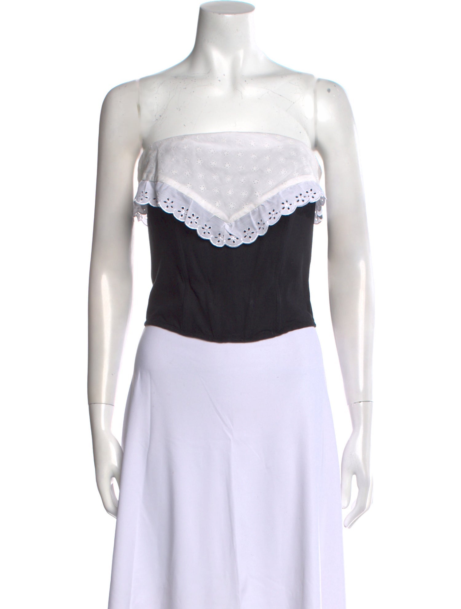 Sandy Liang Strapless Crop Top