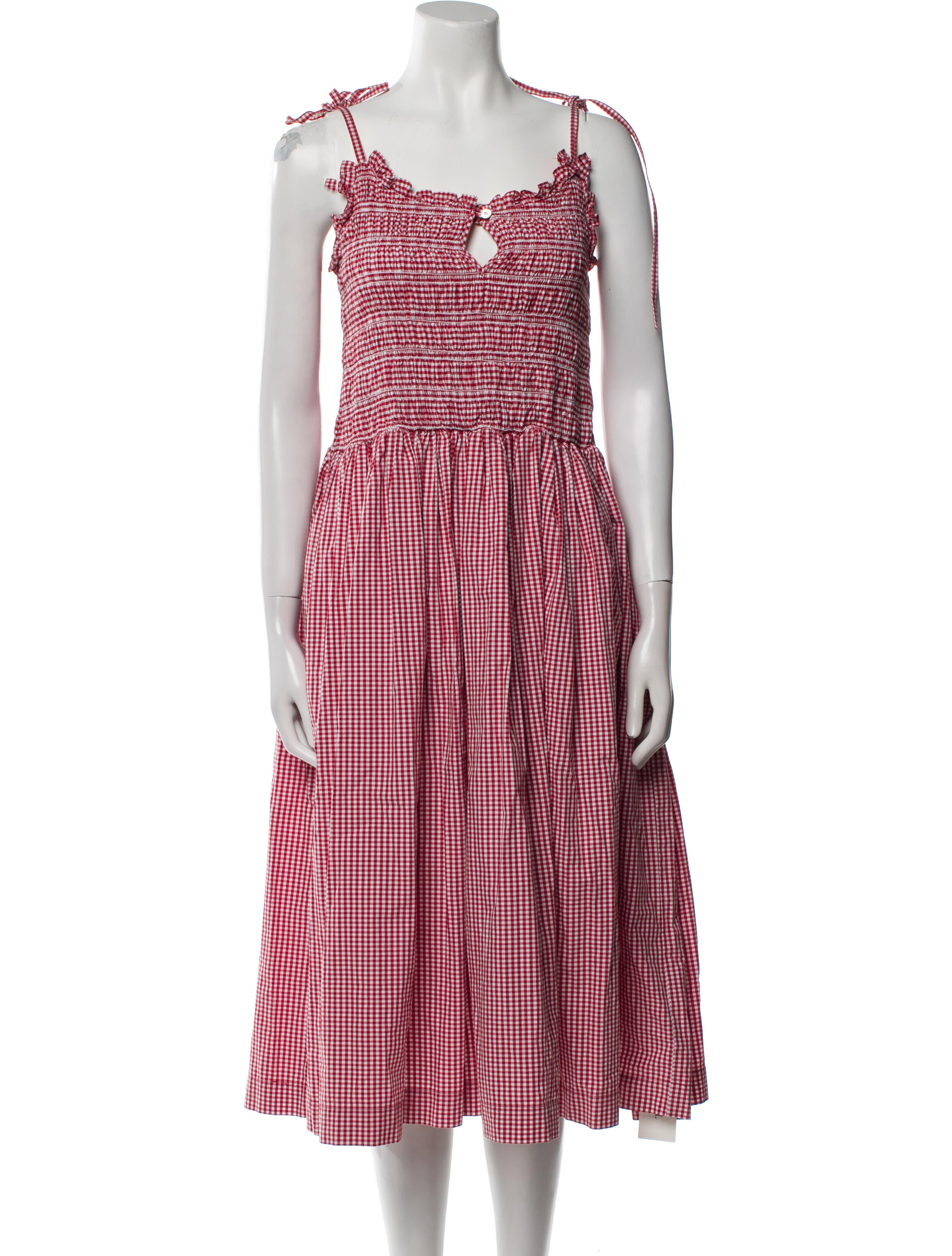 Sandy Liang Striped Midi Length Dress