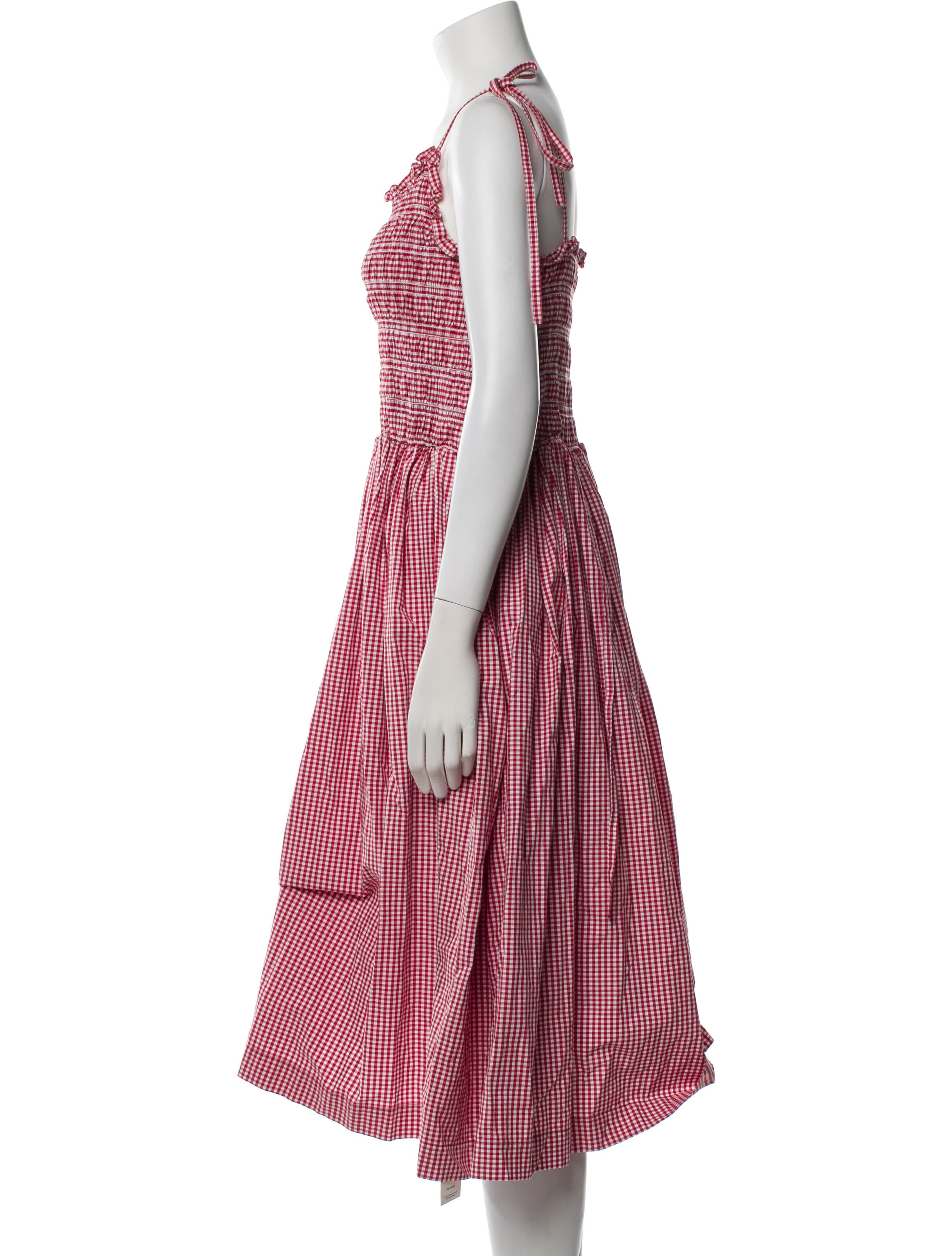 Sandy Liang Striped Midi Length Dress