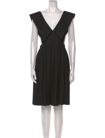 Sandy Liang V-Neck Knee-Length Dress