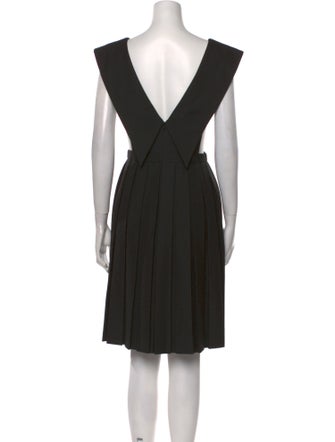 Sandy Liang V-Neck Knee-Length Dress