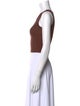 Sandy Liang Scoop Neck Sleeveless Crop Top