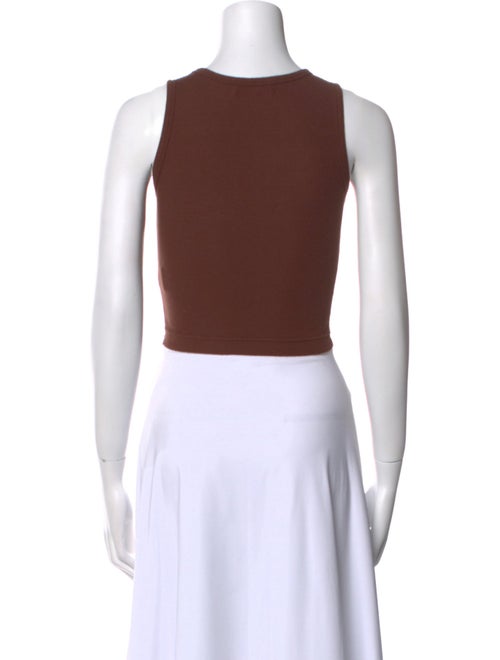 Sandy Liang Scoop Neck Sleeveless Crop Top