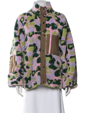 Sandy Liang Printed Faux Fur Jacket