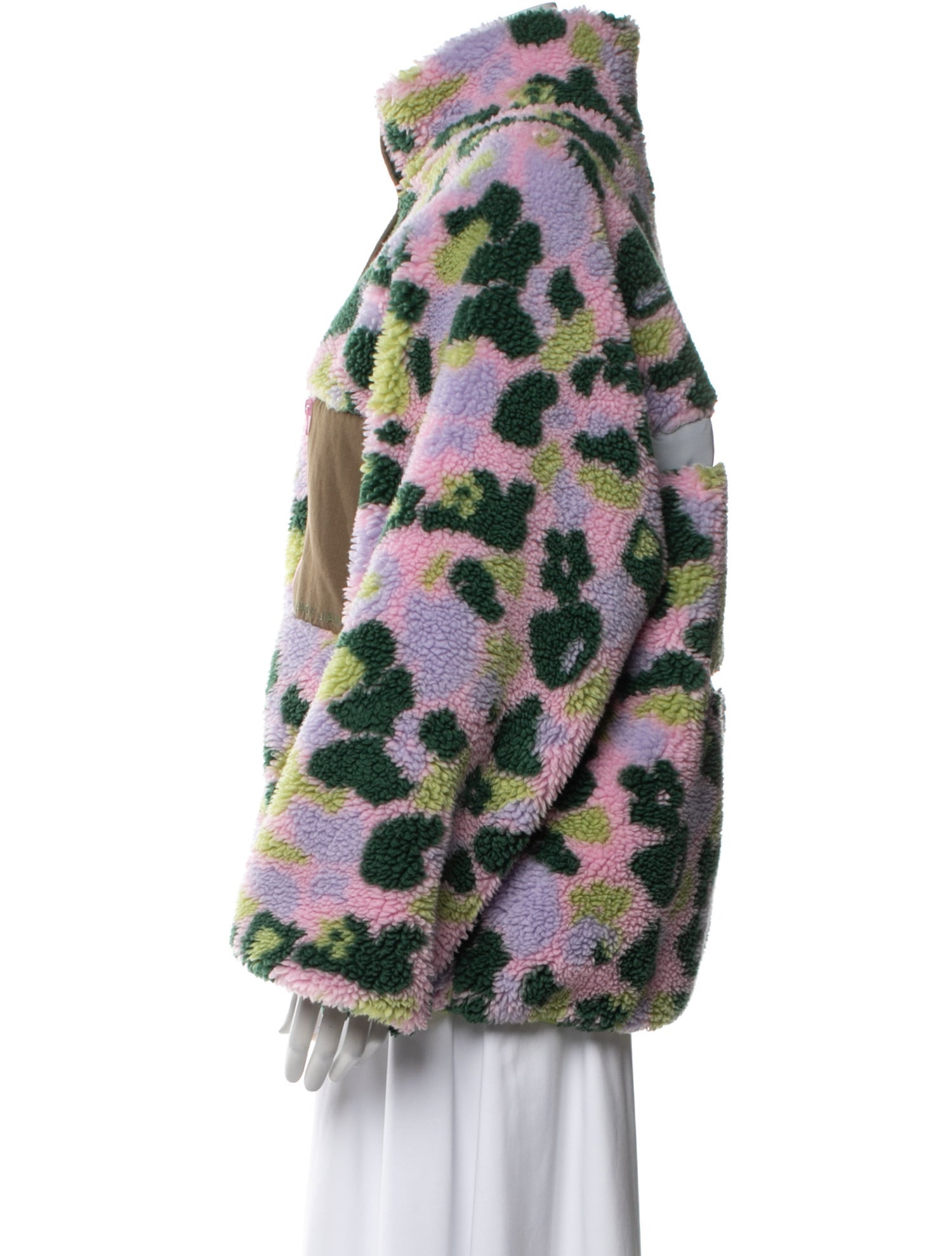 Sandy Liang Printed Faux Fur Jacket