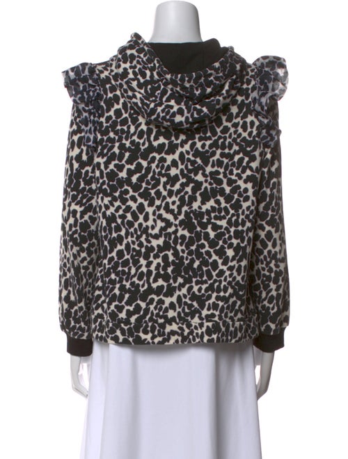 Sandy Liang Animal Print Crew Neck Blouse