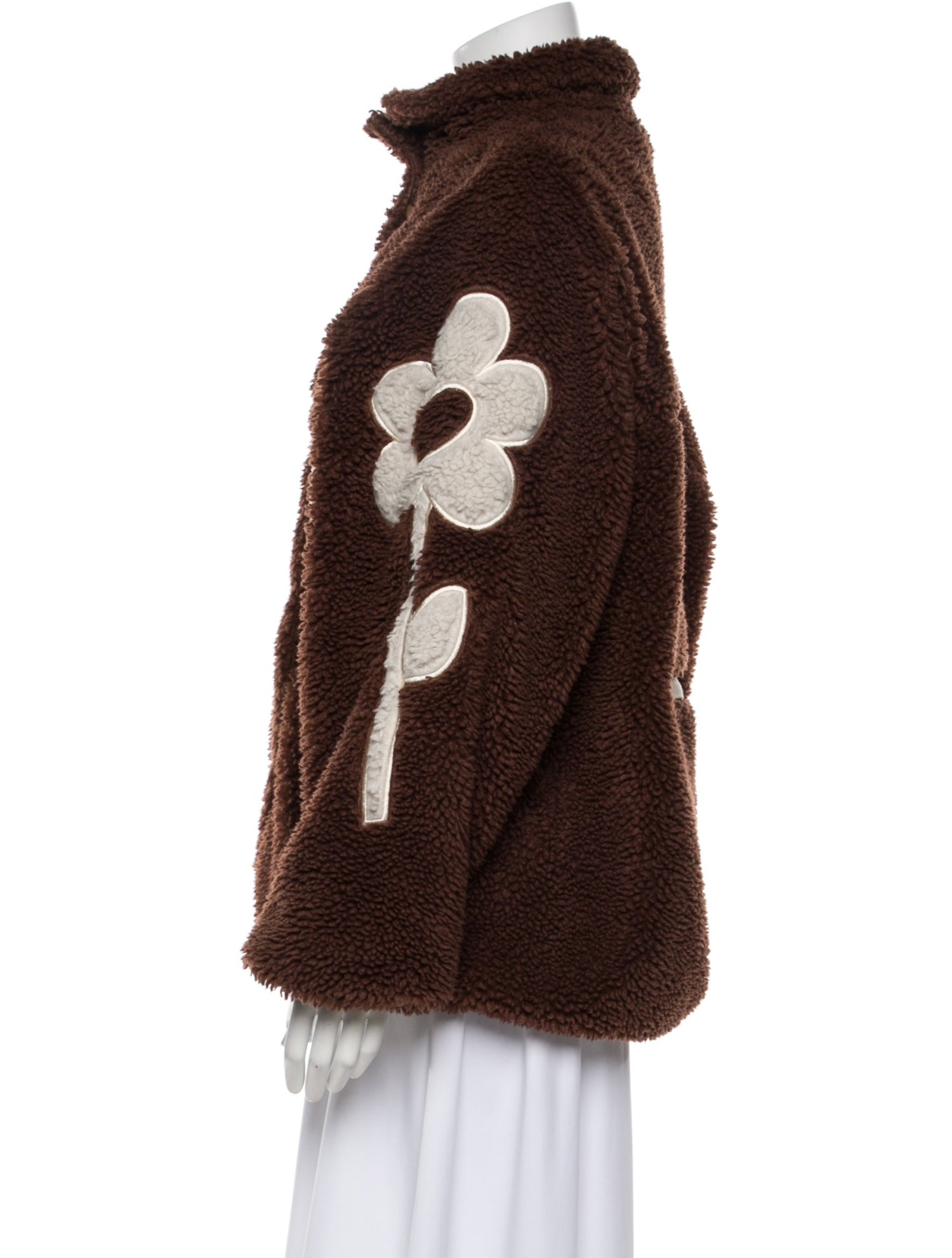 Sandy Liang Printed Faux Fur Jacket