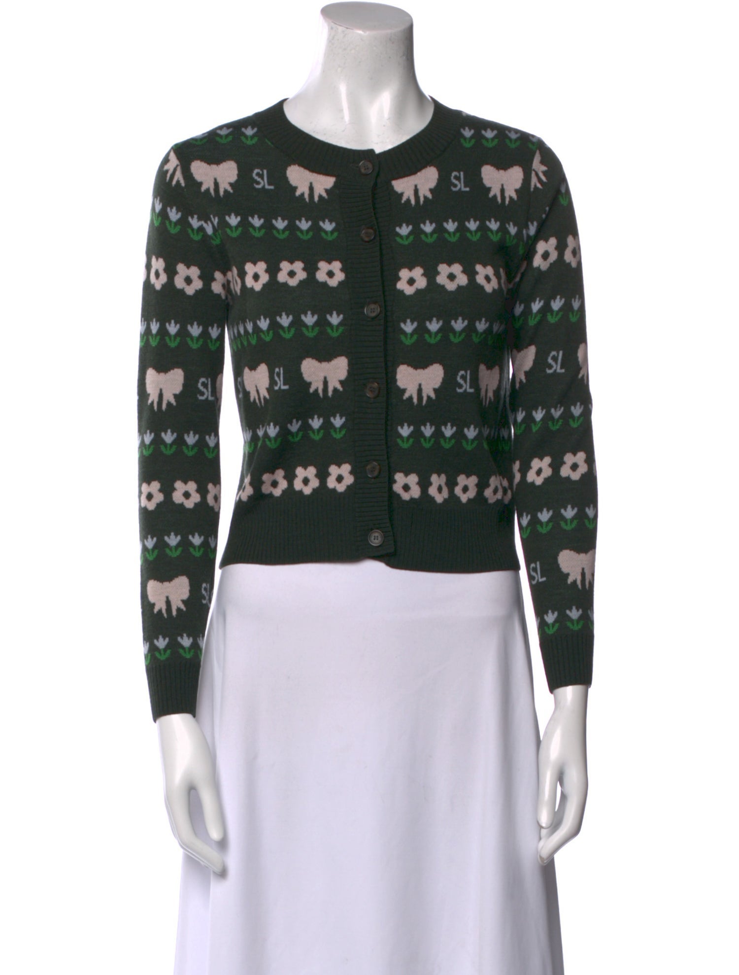 Sandy Liang Merino Wool Printed Sweater