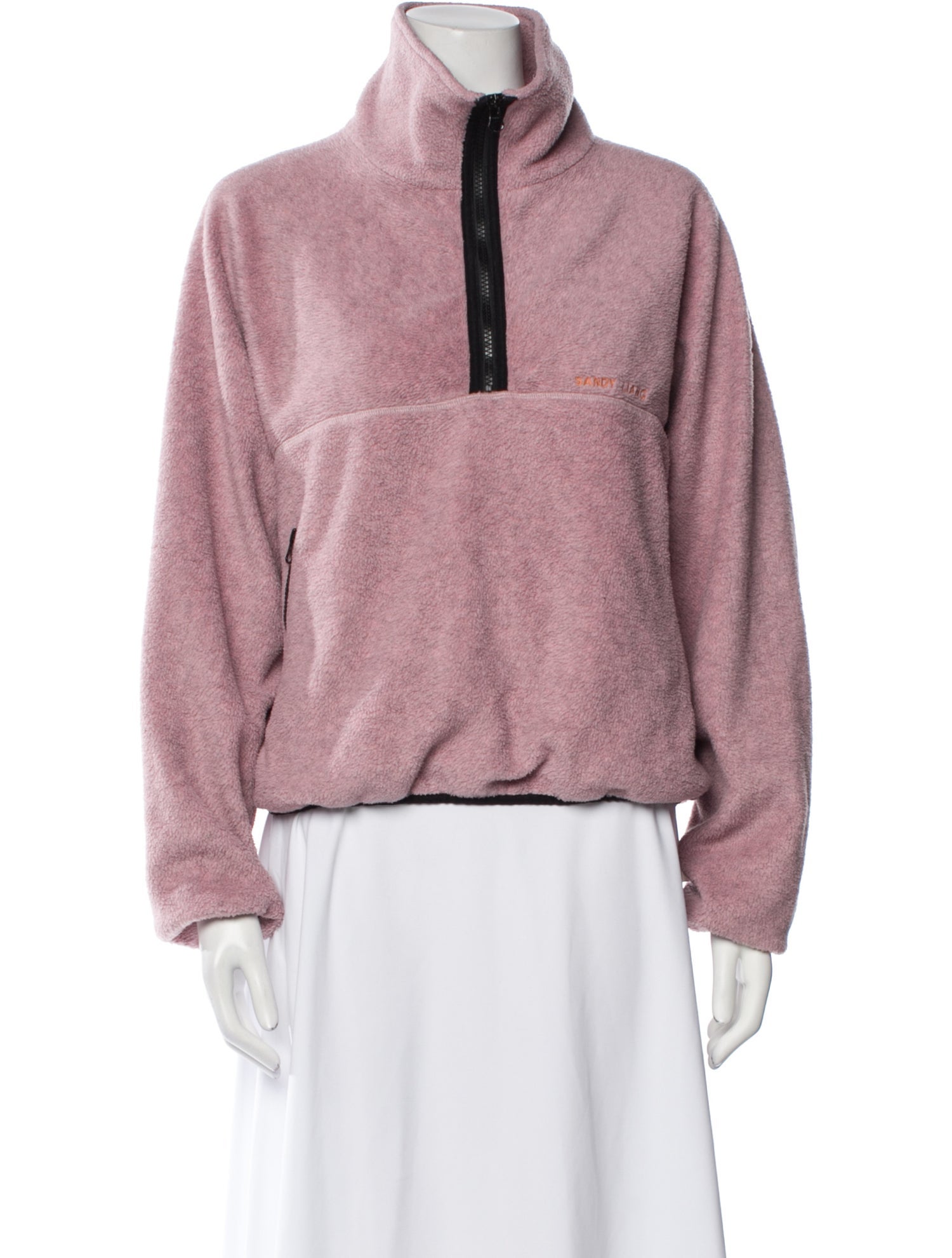 Sandy Liang Mock Neck Long Sleeve Sweatshirt