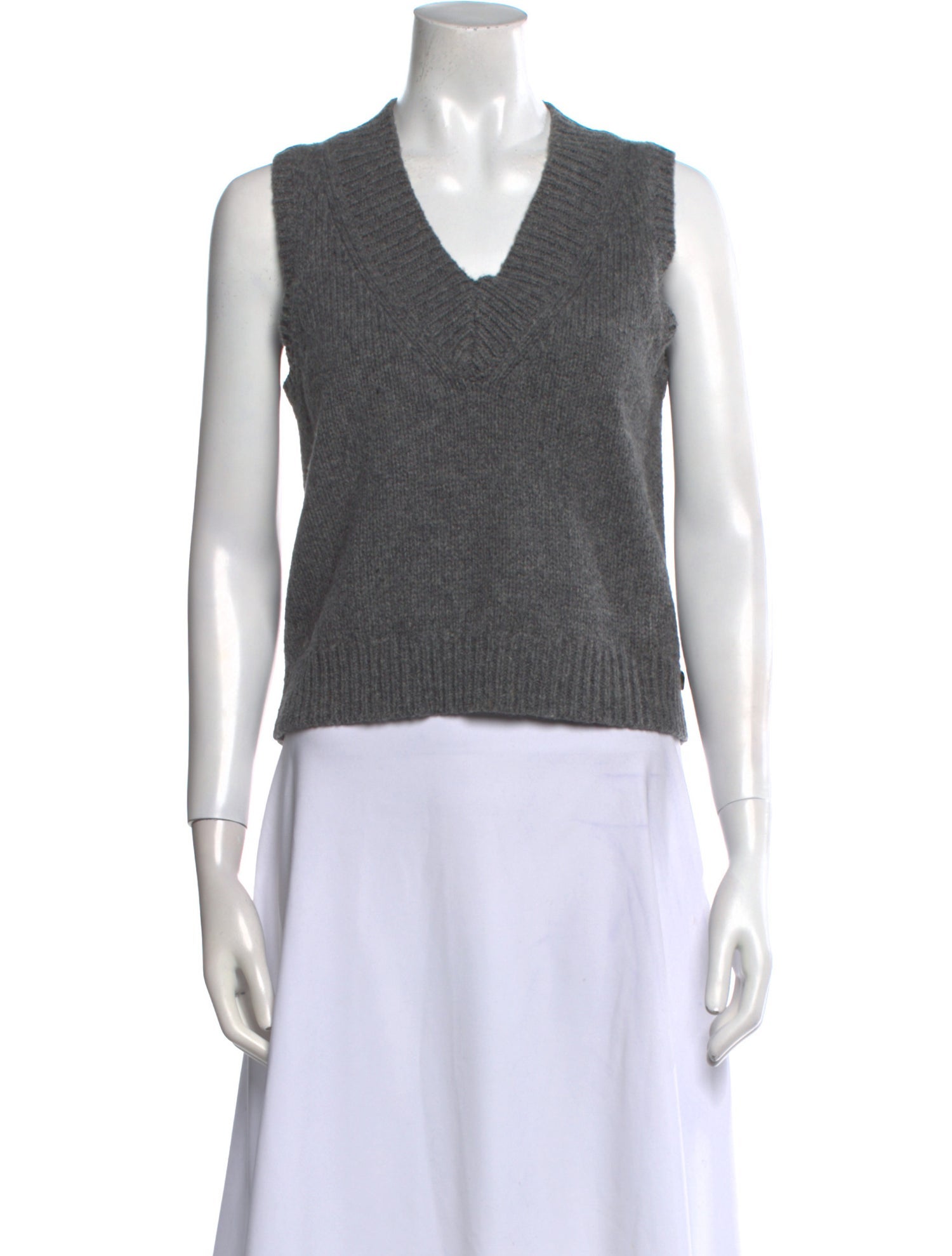 Sandy Liang Lambswool V-Neck Sweater