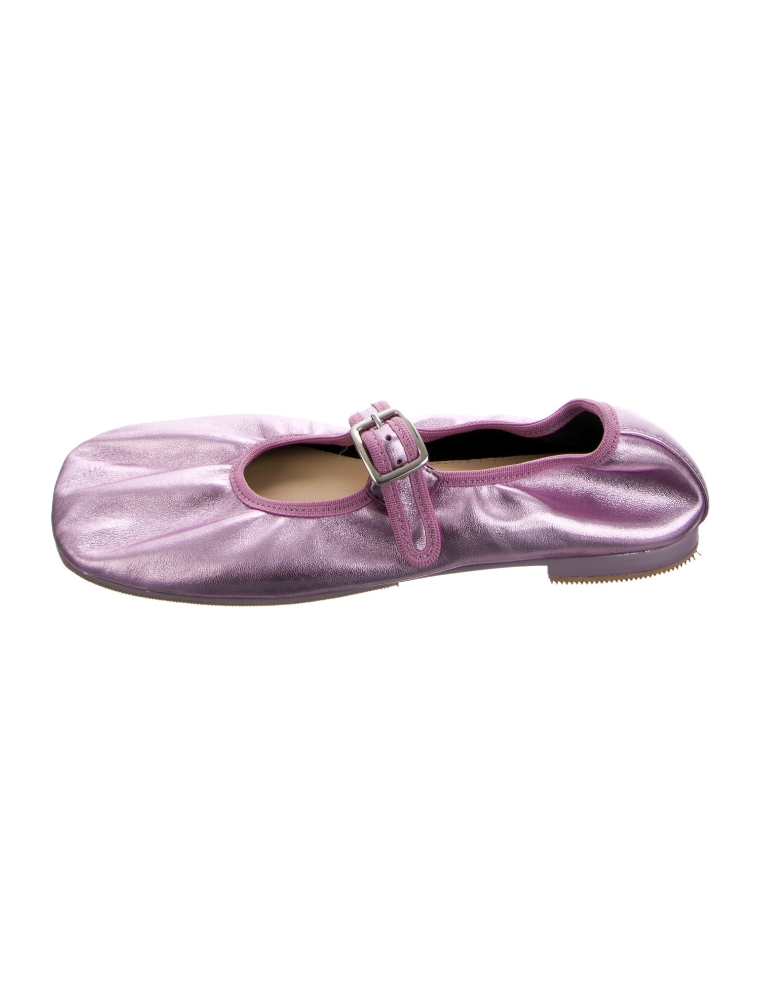 Sandy Liang Satin Mary Jane Flats