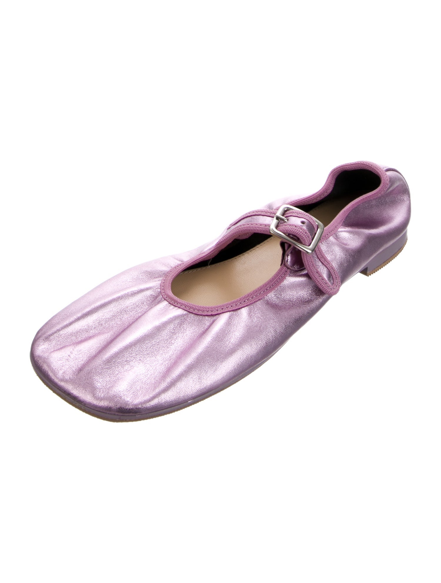 Sandy Liang Satin Mary Jane Flats