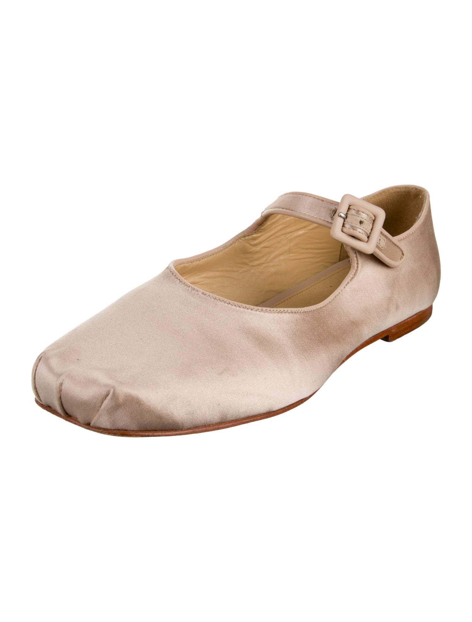 Sandy Liang Satin Mary Jane Flats