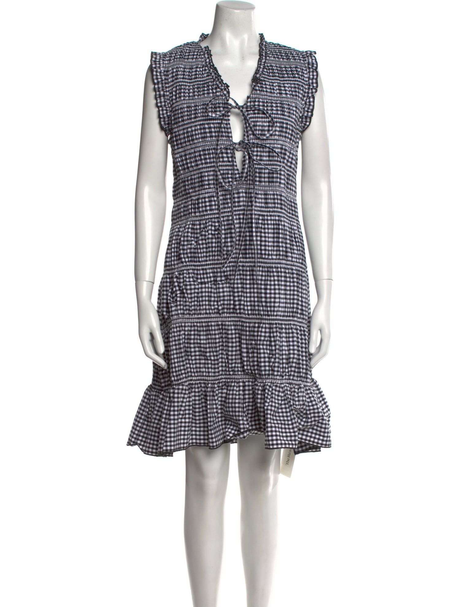 Sandy Liang Plaid Print Knee-Length Dress w/ Tags