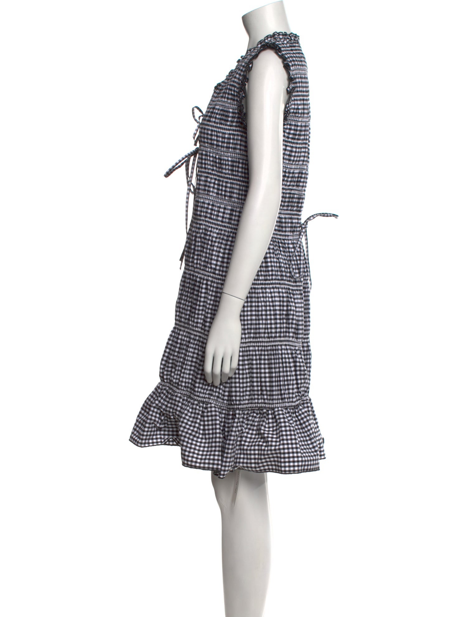 Sandy Liang Plaid Print Knee-Length Dress w/ Tags
