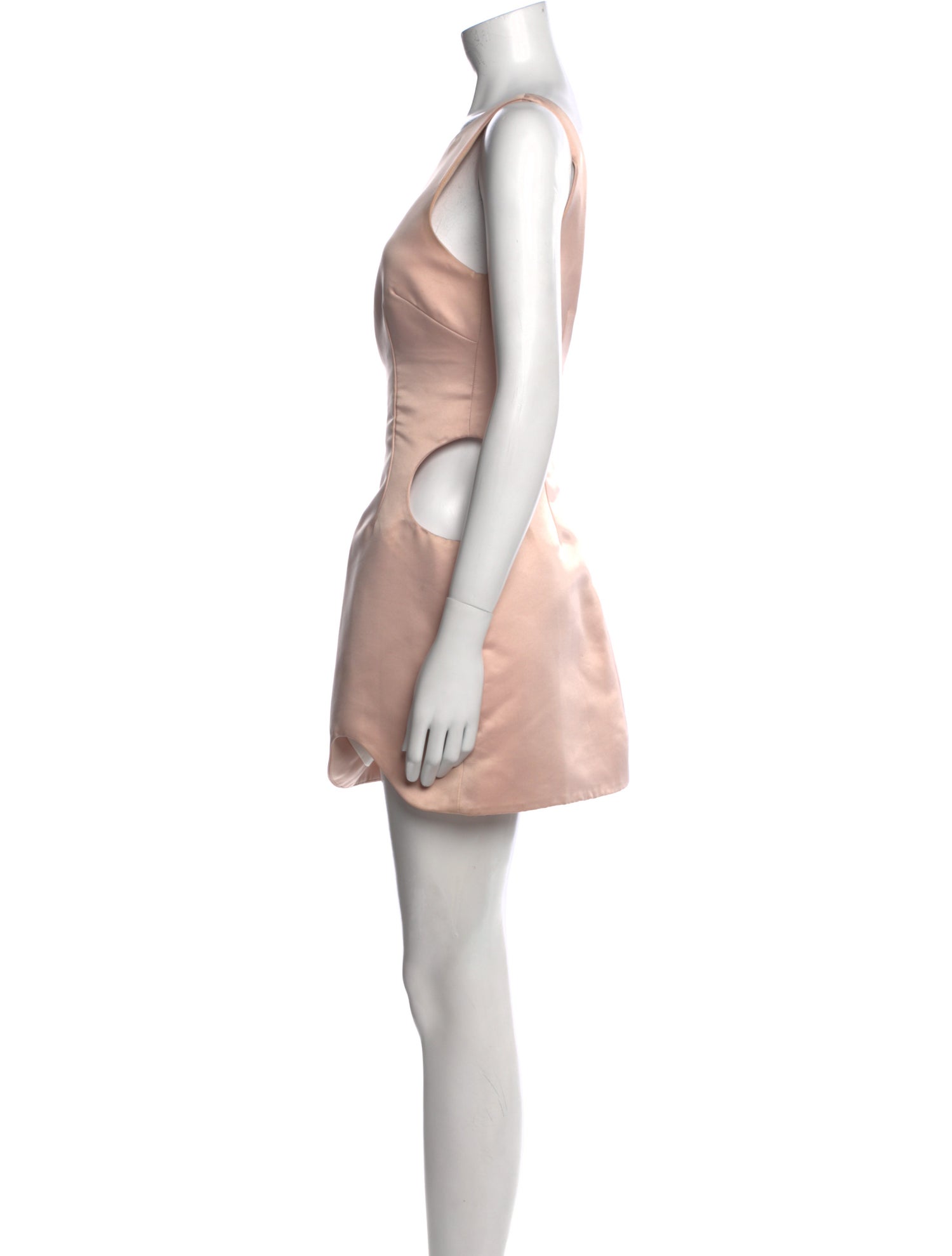 Sandy Liang Bateau Neckline Mini Dress