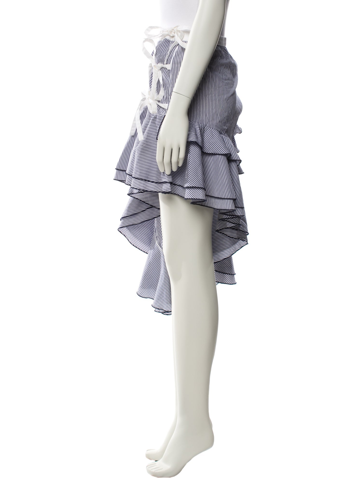 Sandy Liang Striped Midi Length Skirt