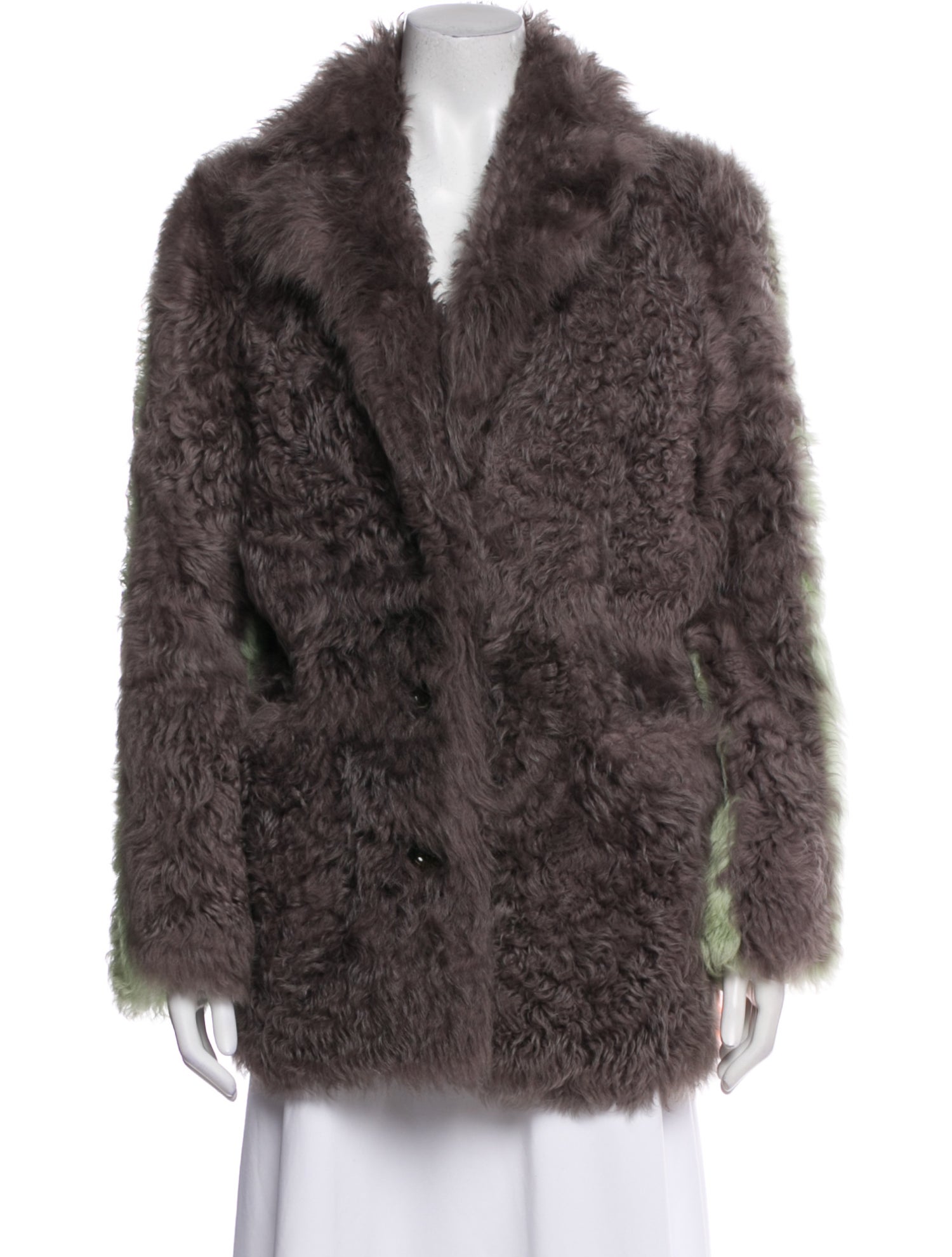 Sandy Liang Shearling Fur Coat