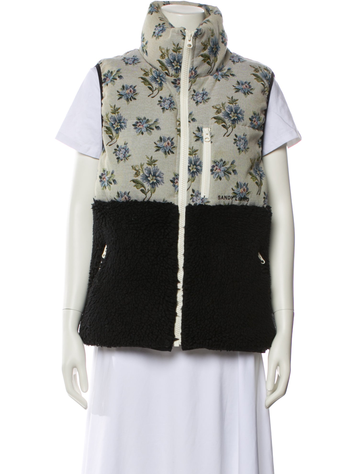 Sandy Liang Floral Print Vest