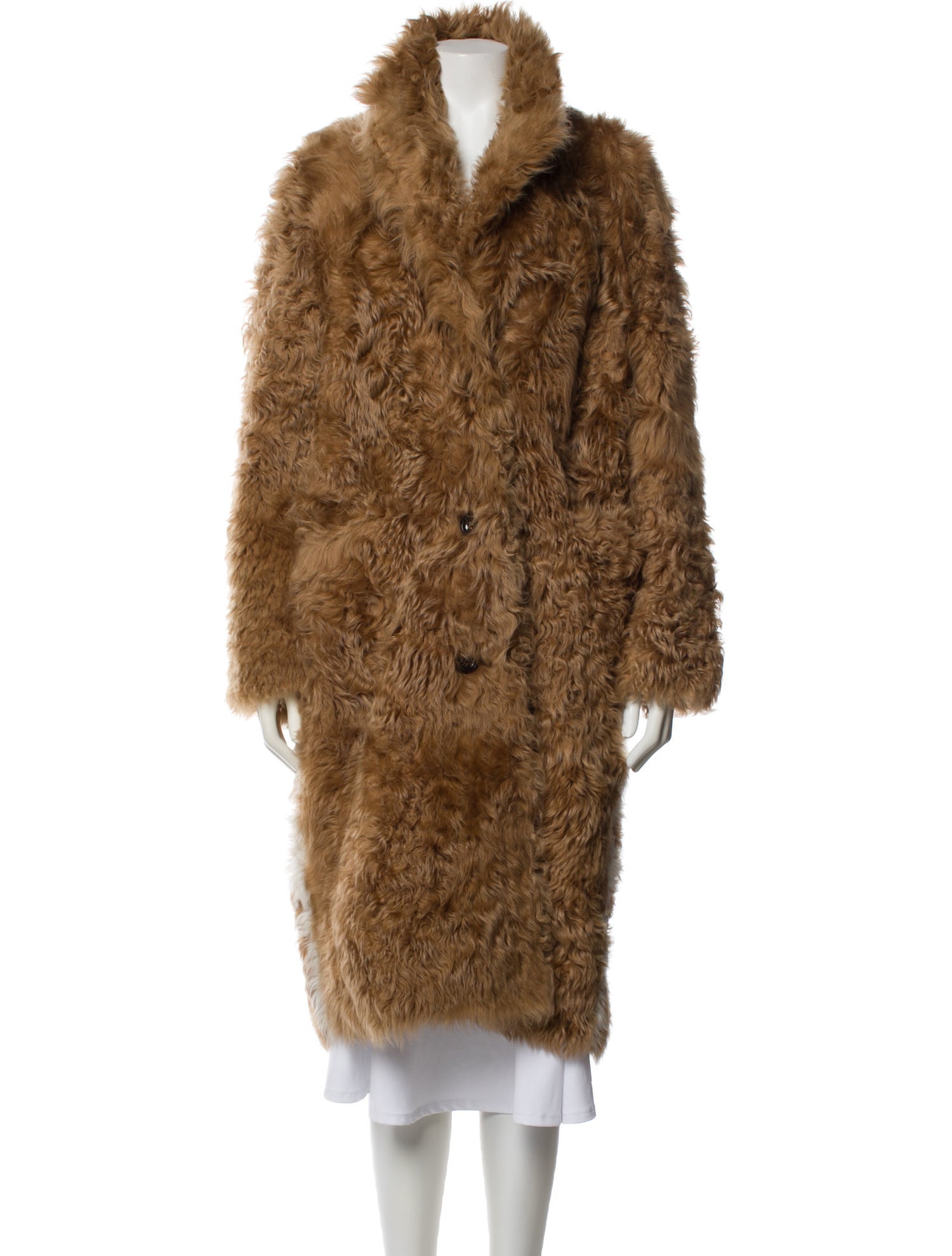 Sandy Liang Shearling Fur Coat