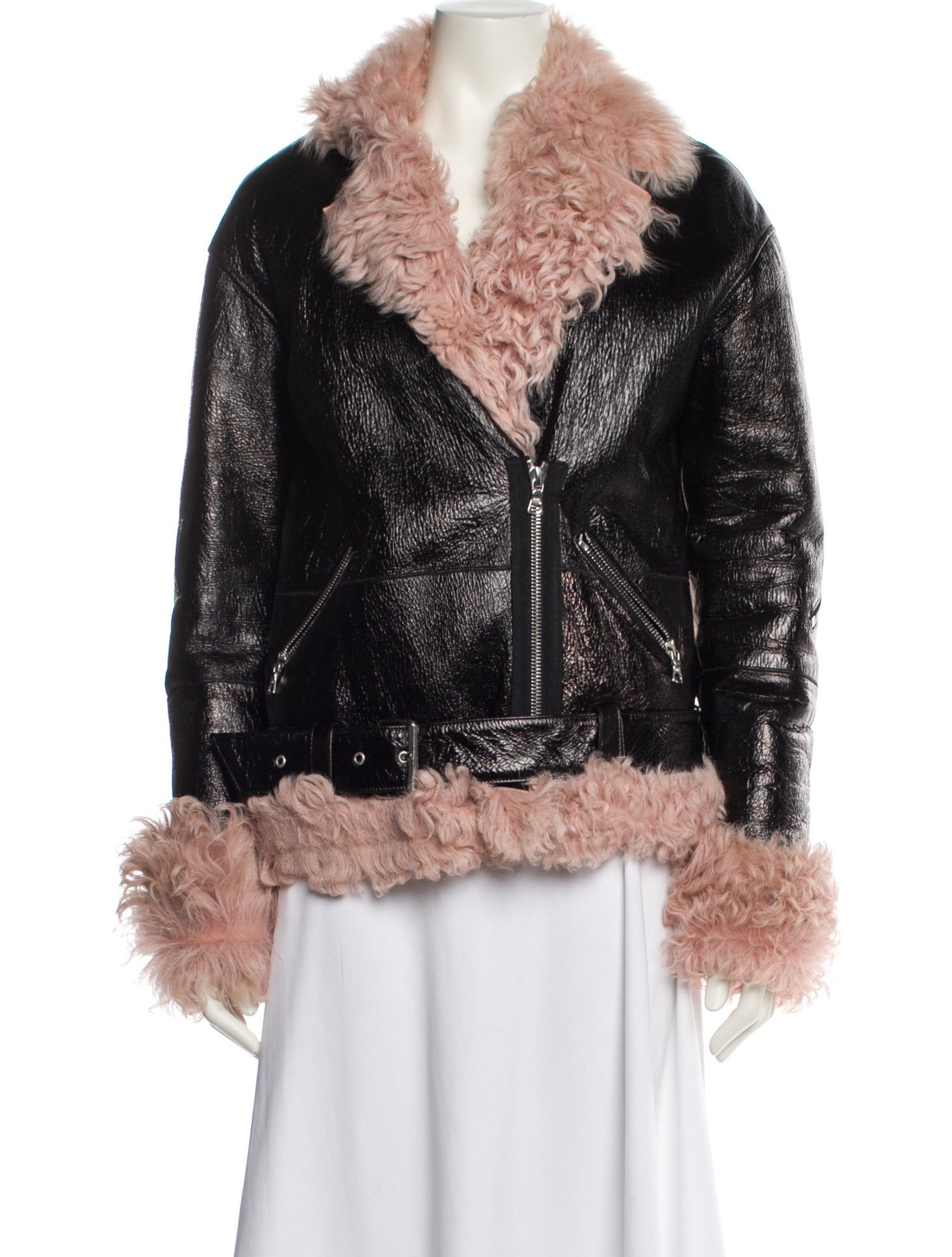 Sandy Liang Shearling Faux Fur Jacket