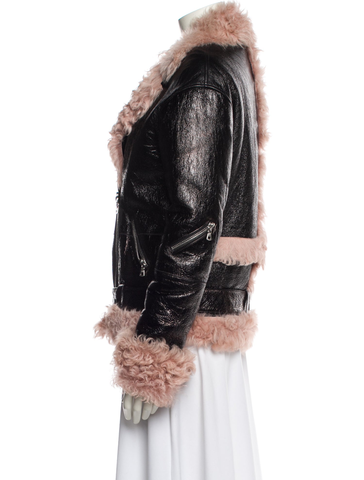 Sandy Liang Shearling Faux Fur Jacket