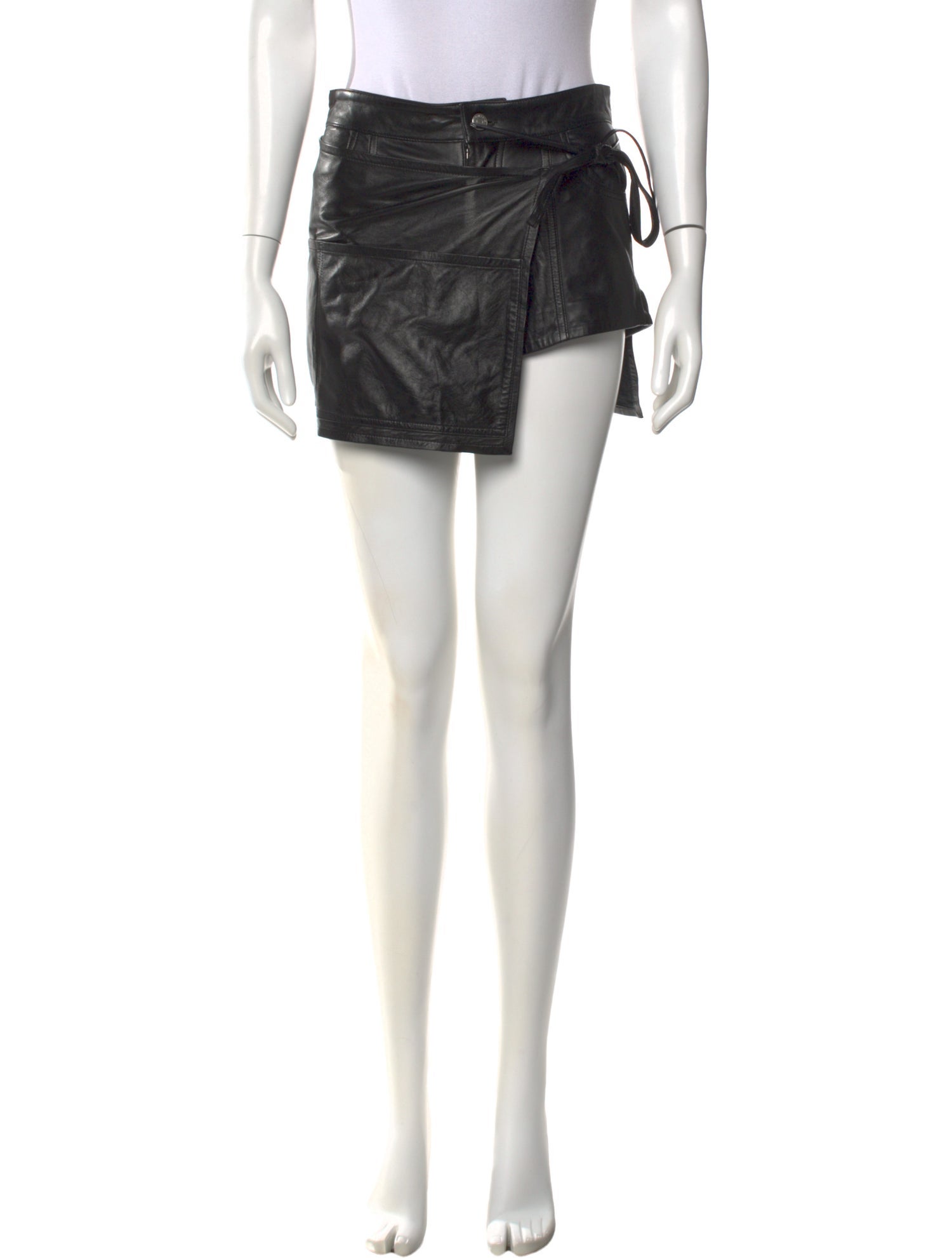 Sandy Liang Lamb Leather Mini Shorts w/ Tags