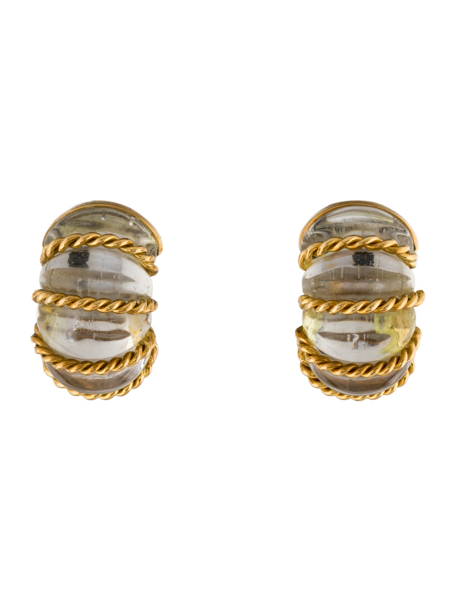 Seaman Schepps 18K Quartz Shrimp Earclips