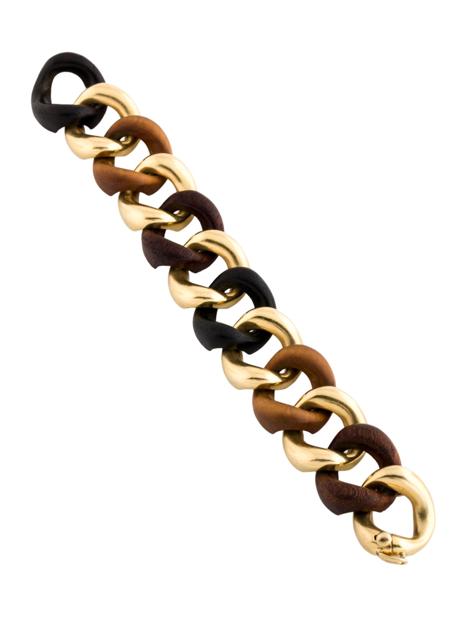 Seaman Schepps 18K Classic Medium Multi Wood Link Bracelet