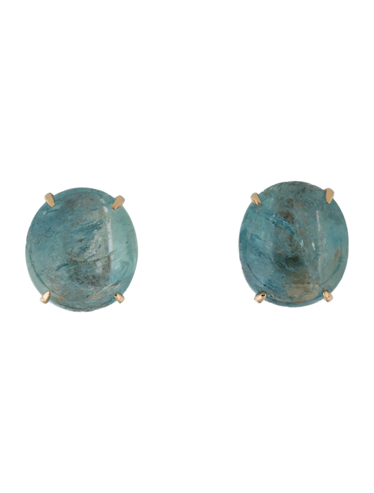 Seaman Schepps 14K Aquamarine Clip-On Earrings