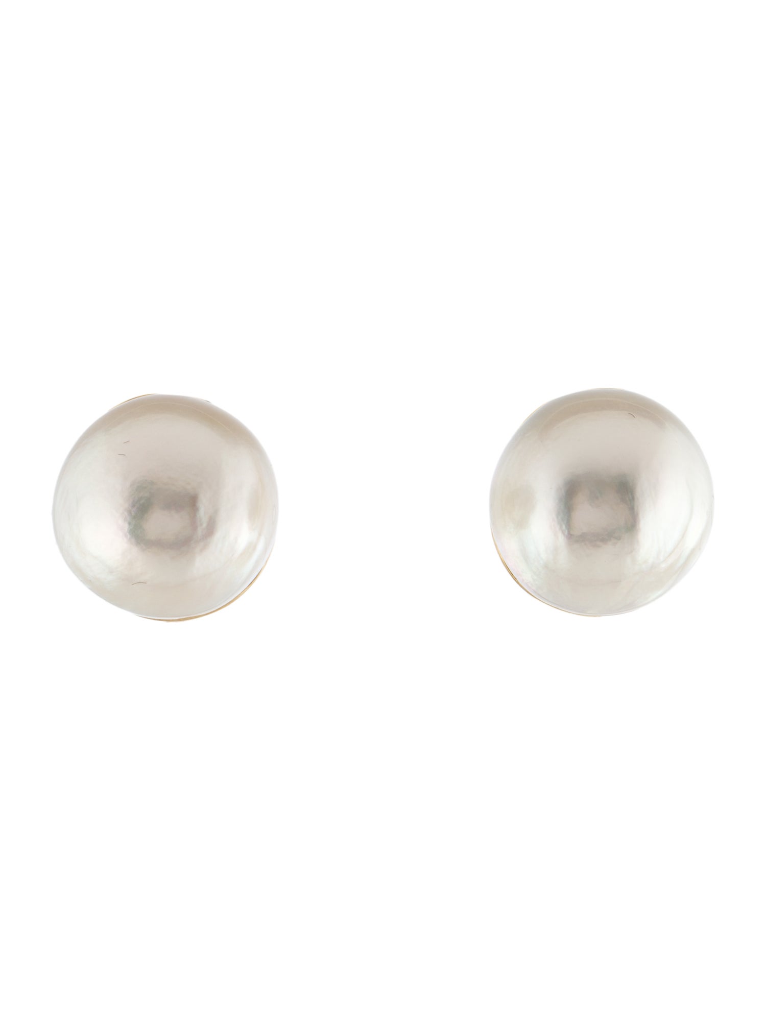 Seaman Schepps 18K Pearl Clip-On Earrings