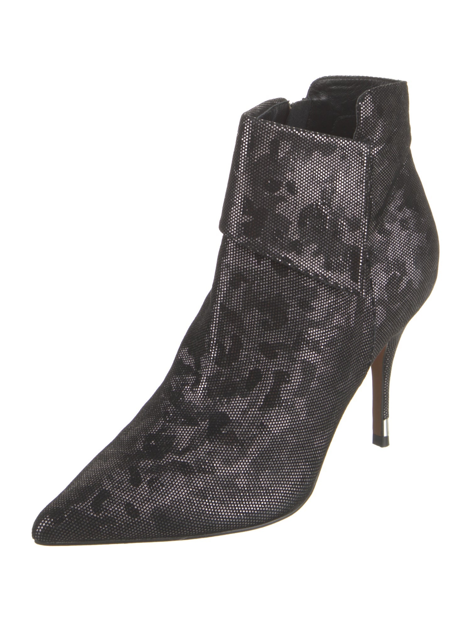 Paolo Sebastian Suede Leather Trim Embellishment Sock Boots