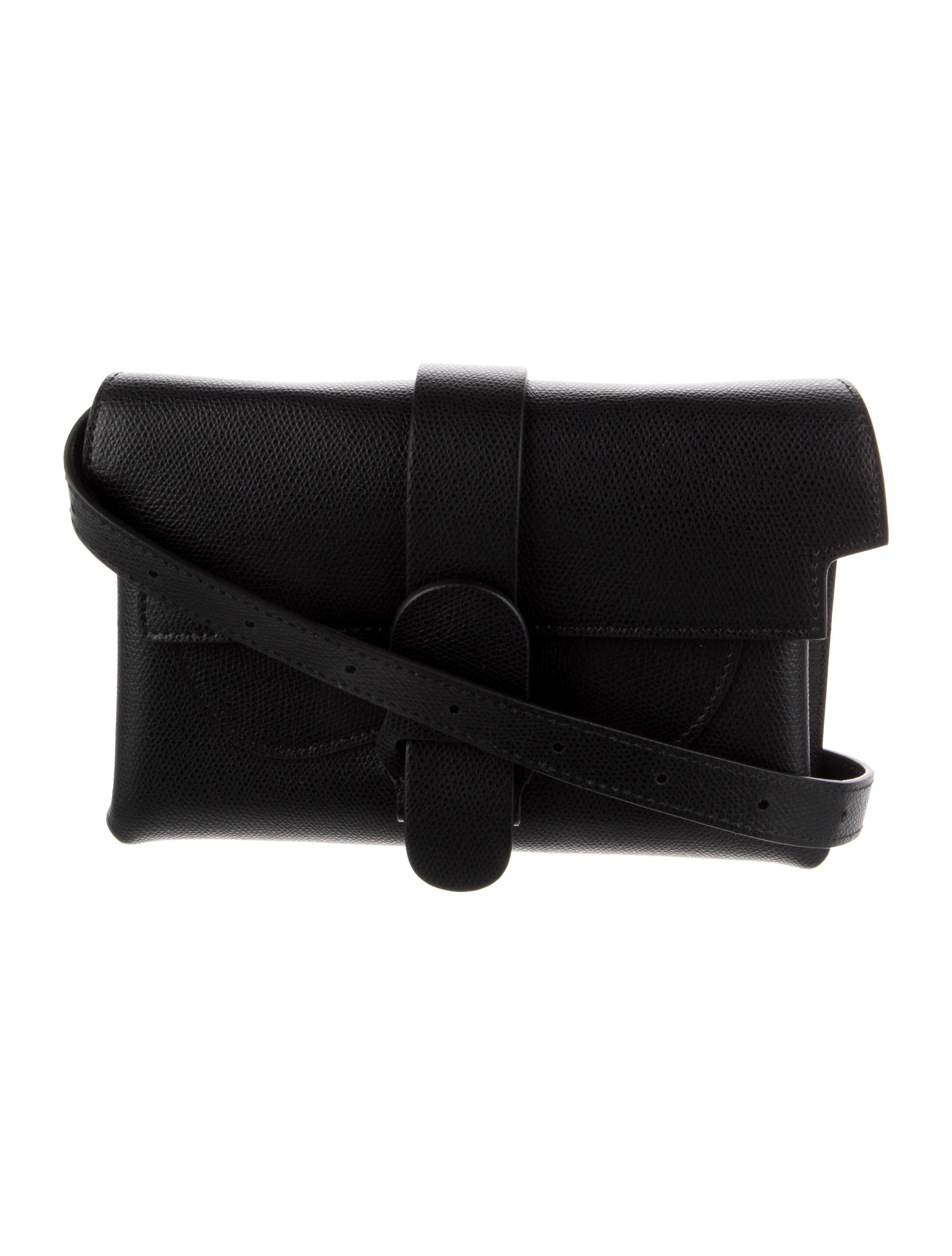 Senreve Solid Leather Convertible Bag Black Waist Bags, Handbags