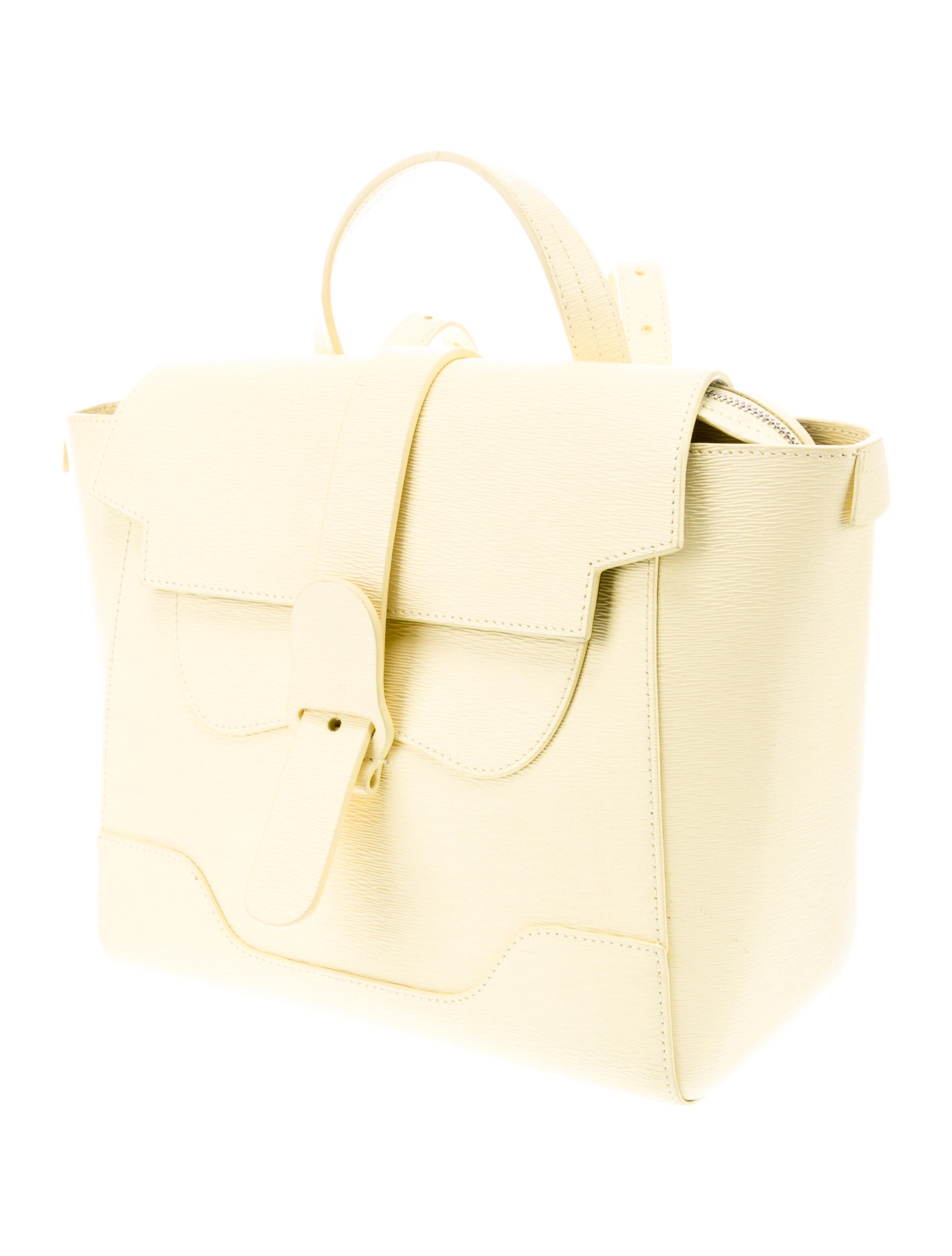 Senreve Leather Handle Bag - Yellow Handle Bags, Handbags - SENRE23171 ...