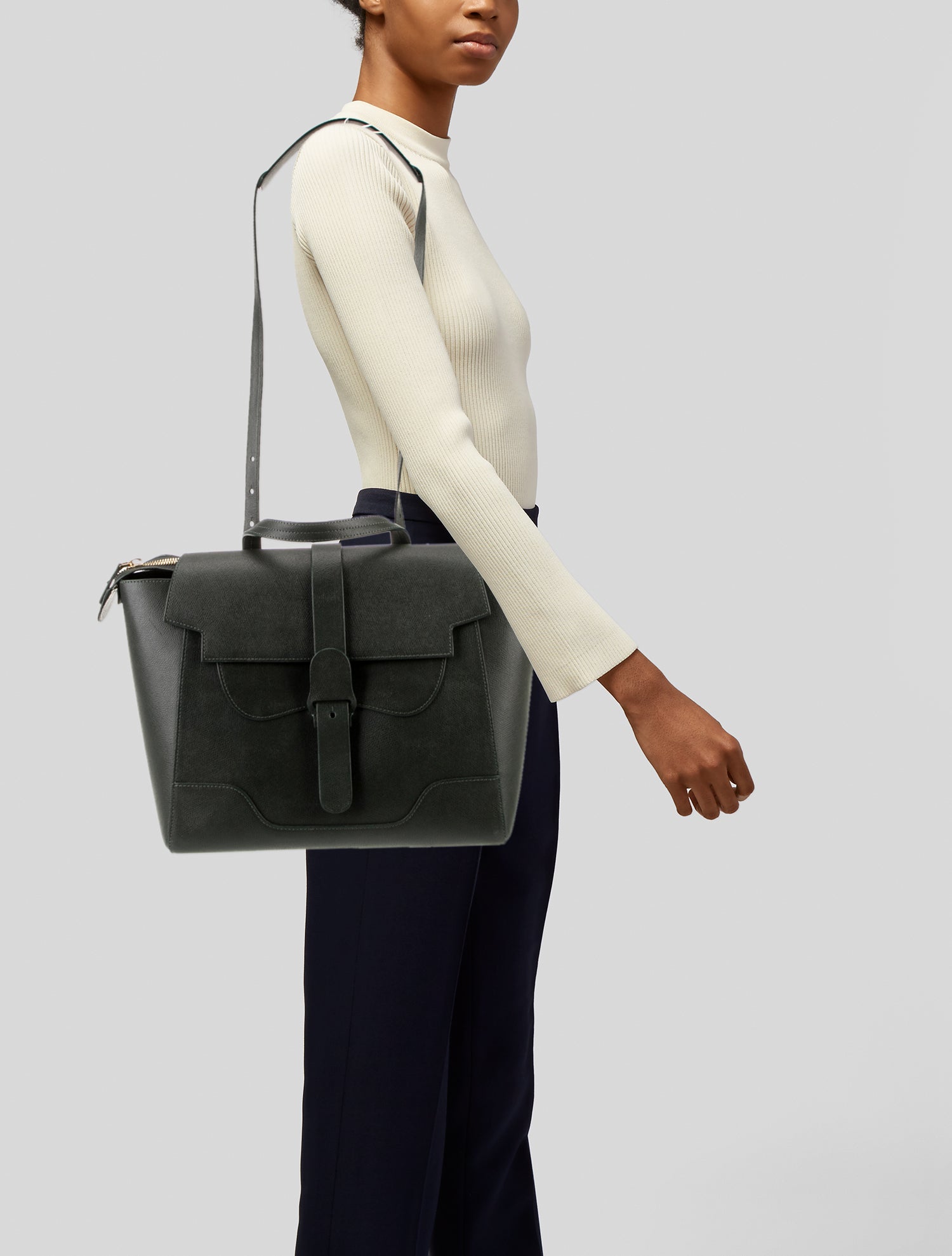 Senreve Leather Messenger Bag