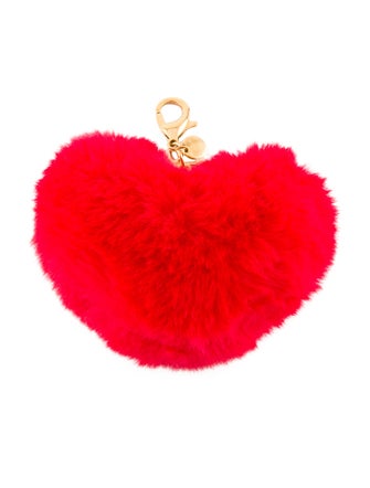 Senreve Heart Shape Faux Fur Keychain