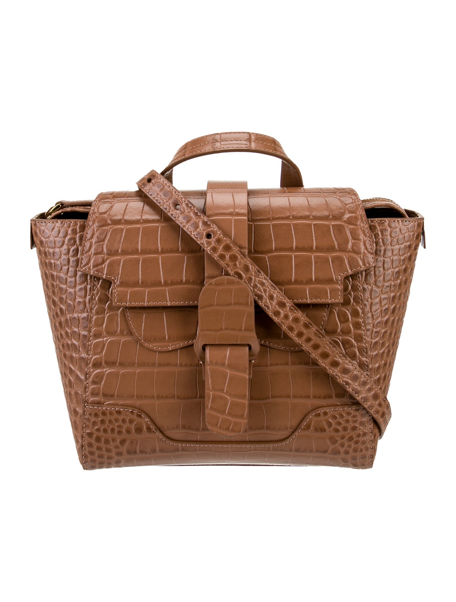 Senreve Embossed Leather Messenger Bag