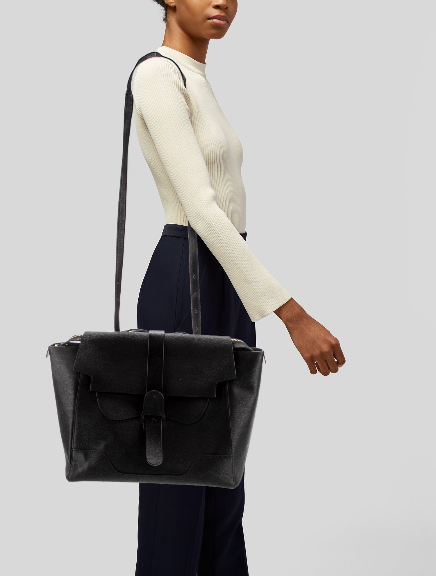 Senreve Saffiano Leather Crossbody Bag