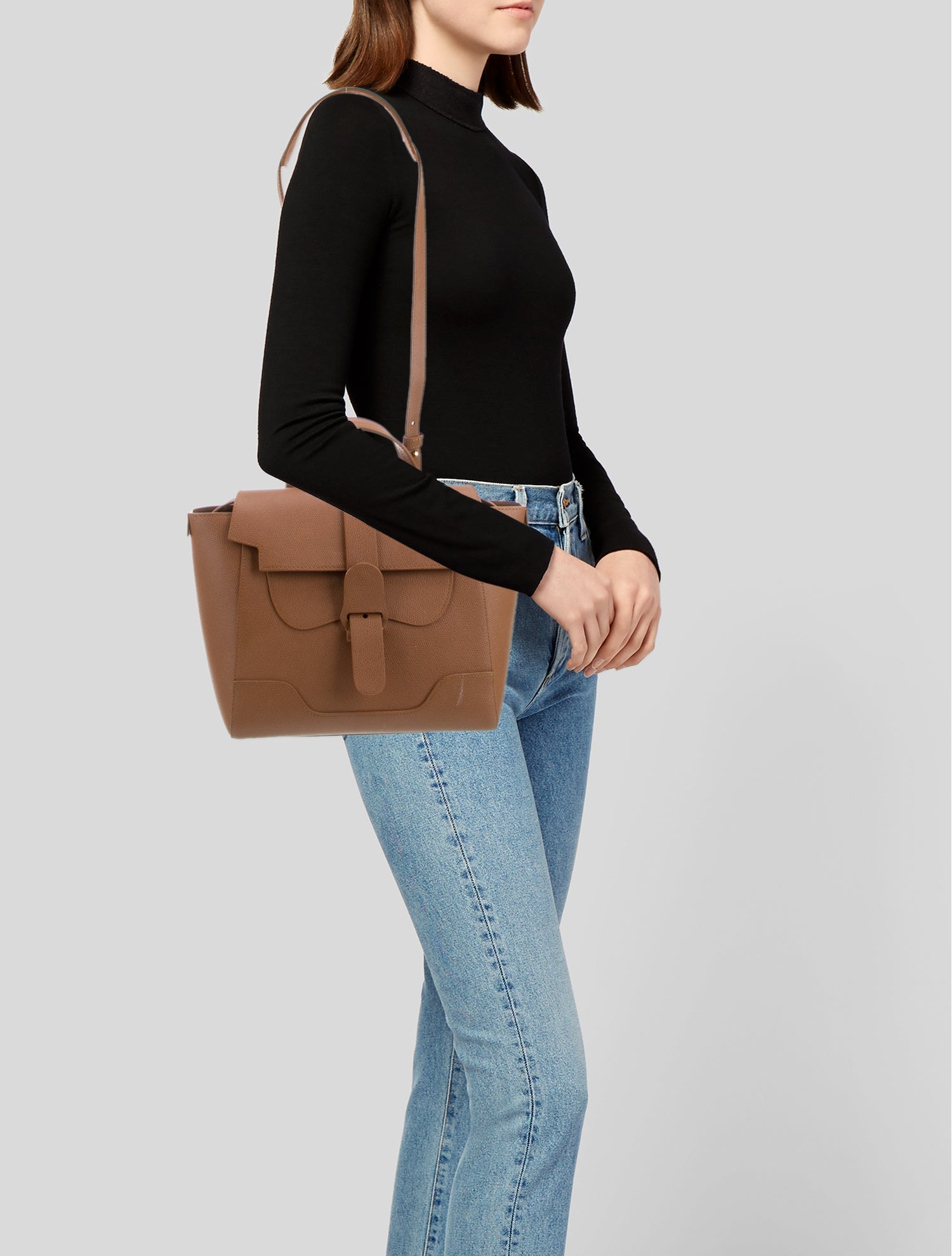 Senreve Leather Top Handle Bag