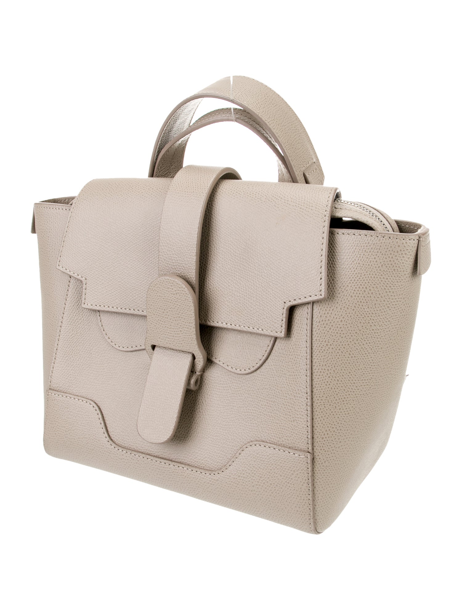 Senreve Embossed Leather Top Handle Bag