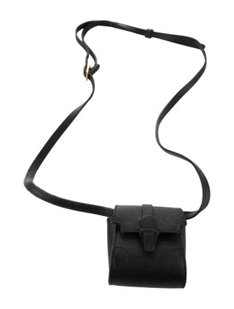 Senreve Leather Keychain Mini Pouch Bag w/ Strap