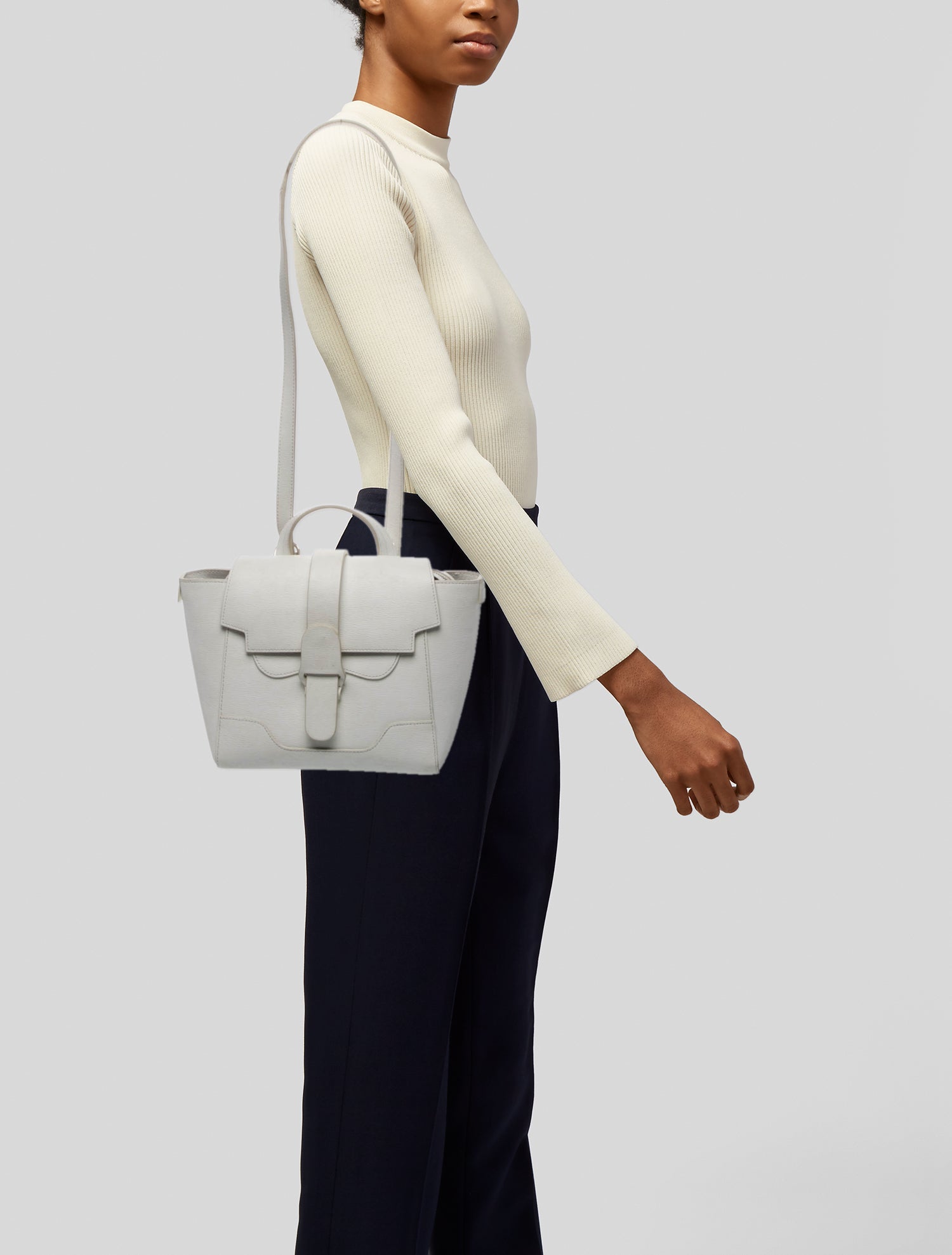 Senreve Leather Top Handle Bag