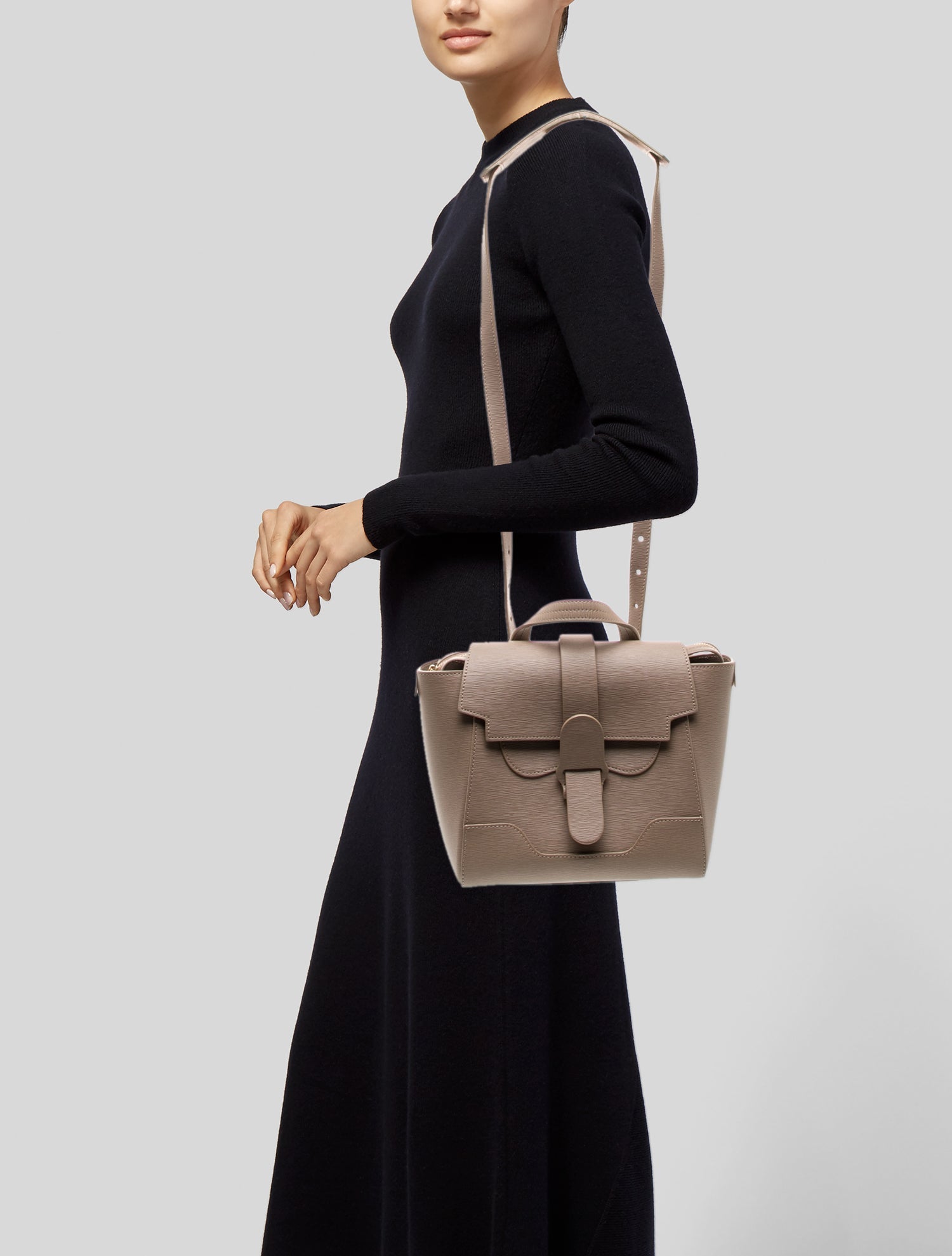 Senreve Leather Top Handle Bag