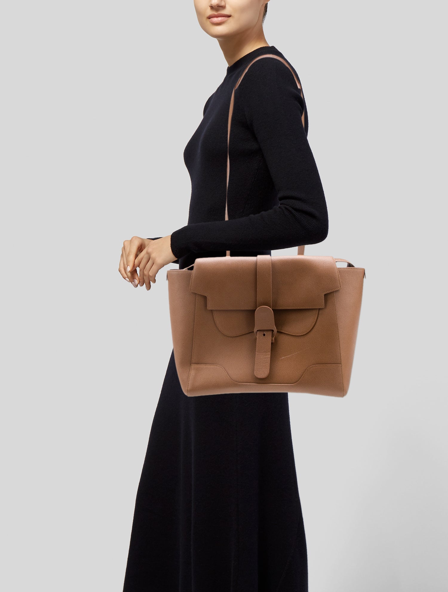 Senreve Saffiano Leather Top Handle Bag